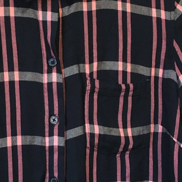 Banana Republic Blue Pink & White Plaid Button Down Shirt - Picture 6 of 15